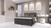 Boxspringbett Paxos Cordstoff Graphite 140x200 Hotelbett Bonellfederkern Bett Bild 1