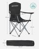 SONGMICS Klappstuhl-Set 2-tlg., Campingstühle mit Schwerlaststruktur, bis 150 kg belastbar, Schwarz Bild 5