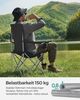 SONGMICS Klappstuhl-Set 2-tlg., Campingstühle mit Schwerlaststruktur, bis 150 kg belastbar, Schwarz Bild 3