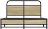 vidaXL Bettgestell ohne Matratze 140x200 cm Sonoma-Eiche Holzwerkstoff 4100429 Bild 5