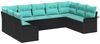 vidaXL Gartensofa-set mit Speicher 9 pcs Schwarz Poly-Rattan 3354195 Bild 2