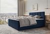 99rooms Bergamo Boxspringbett Webstoff MALMO_NEW Dunkelblau 140x200 cm Schaum Topper 6 cm Bild 4
