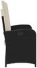 vidaXL Gartenbank Verstellbar mit Kissen Schwarz Poly Rattan 368215 Bild 4