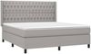 Boxspringbett mit Matratze Stoff Hellgrau 180x200 cm, Härtegrad: H2 [3131689] Bild 3