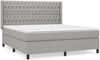 Boxspringbett mit Matratze Stoff Hellgrau 180x200 cm, Härtegrad: H2 [3131689] Bild 2