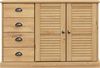 vidaXL Sideboard mit Schubladen VIGO 113x40x75 cm Massivholz Kiefer 353187 Bild 5