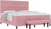 vidaXL Boxspringbett mit Kopfteil Rosa 200 x 180 cm Samt 3344533 Bild 2