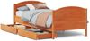 vidaXL Massivholzbett ohne Matratze Wachsbraun 90x200 Kiefernholz 3301808 Bild 2