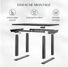 FLEXISPOT Schreibtisch Elektrisch höhenverstellbarer Konferenz- & Schreibtisch (Doppelmotorsystem, Großformatige Tischplatte 160 × 80 cm, 3 Speicherhöhen & Timer & Anti-Kollision, LED-Display, Moderner Esstisch), 150 kg Tragkraft Bild 3