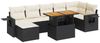 vidaXL 8-tlg. Garten-Sofagarnitur mit Kissen Schwarz Poly Rattan 3327178 Bild 2