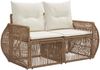 vidaXL Gartensofa-set 10 pcs Beige und Cremeweiß Poly-Rattan 3435528 Bild 2
