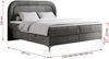 Boxspringbett, Schlafzimmerbett, Bettkasten - EIRA -180 x 200 cm - Dunkelgrau Velvet - H3 Bild 5