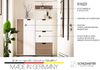 Schildmeyer Highboard Ryker 160036, Mattweiß/Akustikpaneel Optik, 59,8 x 19,5 x 124 cm Bild 3