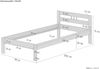 Erst-Holz Einzelbett 100x200 cm, inkl. Rollrost und Matratze, natur Bild 4