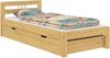 Erst-Holz Einzelbett 100x200 cm, inkl. Rollrost und Matratze, natur Bild 3