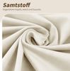 2er-Set drehbare Esszimmerstühle aus Samt in Beige, 88x60x60 cm, mit Armlehnen und Metallbeinen Bild 4