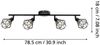 Eglo 32767 Spotleuchte LED ZAPATA 1 G9 4X3W Stahl schwarz, Glas amber L:63,5cm B:6,5cm Bild 1