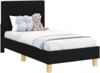 vidaXL Kinderbettgestell mit Kopfteil Schwarz 70 x 140 cm Stoff 42010981 Bild 2