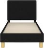 vidaXL Kinderbettgestell mit Kopfteil Schwarz 70 x 140 cm Stoff 42010981 Bild 5