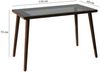 Dmora Schreibtisch Melita, Mehrzweckschreibtisch, Bürotisch für PC, Eckschreibtisch, 110x60h73 cm, Nussbaum Bild 3