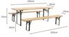Sanotechnik Bierzeltgarnitur Set 3-teilig, Holz, Metall, Fichte natur grün, 220x50x75 cm, 220x25x45 cm Bild 2