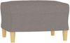vidaXL 3-Sitzer-Sofa mit Hocker Hellgelb 180 cm, Taupe Bild 5