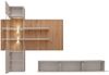 Wohnwand Gusto Lux B in Kaschmir und Artrisan mit Streifenaufdrück Wandpaneel 280 x 180 x 45 Bild 3