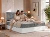 Boxspringbett TRAVIT, Doppelbett 7-Zonen-Multipocket-Matratze H3, Kopfteil, zwei Bettkästen, Topper T25 - 200 x 200 cm - Beige Cord Bild 3