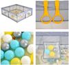 Moni Laufstall GameZone 180 x 200 cm klappbar Bällebad Basketballkorb Spielmatte grau Bild 5