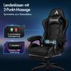ALFORDSON Massage Gamer Stuhl mit Fußstütze 180kg Belastbarkeit Bild 5