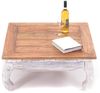 DESIGN DELIGHTS Couchtisch OPIUMTISCH "EAST 80", 80 x 80 x 36 cm, Altholz massiv, Beistelltisch Bild 3
