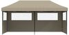 vidaXL Pop-Up Partyzelt, faltbar, mit 3 Seitenteilen, Stahl / PE, Taupe, 315 x 292 x 580 cm Bild 3