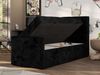 Boxspringbett 90x200 TILIO DUO inkl. Bettkasten & 7-Zonen Multipocket-Matratze, Modernes Jugendbett, Einzelbett - Schwarz Cord - H4 - Rechts Bild 4