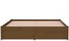 vidaXL Massivholzbett Honigbraun 140x190 cm Bild 5