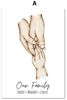 Poster Familie Personalisiert Hände Namen · Zusammenhalt · Verbundenheit · Deko Print ohne Rahmen - 50 x 70 cm / D 6 Hands Bild 2