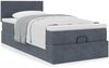 vidaXL Ottoman-Bett mit Matratze Dunkelgrau 90x200 cm Samt 3311676 Bild 4