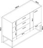 Sideboard Lavangen 75x100x35 cm Betonoptik, hell [en. casa] Bild 4