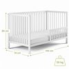 Kids Collective Babybett Kinderbett Gitterbett Baby Bett mit Rausfallschutz 60x120 70x140, stabiles Buchenholz, made in Europe 70x140 cm Weiß Bild 3