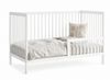 Kids Collective Babybett Kinderbett Gitterbett Baby Bett mit Rausfallschutz 60x120 70x140, stabiles Buchenholz, made in Europe 70x140 cm Weiß Bild 2