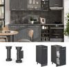 Apothekerschrank R-Line Schwarz Beton 30 cm ohne Arbeitsplatte Vicco Bild 2