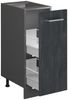 Apothekerschrank R-Line Schwarz Beton 30 cm ohne Arbeitsplatte Vicco Bild 4
