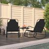 vidaXL Schaukelliegen 2 Stk. Schwarz Stahl und Textilene 318140 Bild 2