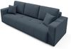 Sofa 3-Sitzer mit Schlaffunktion AUGUSTO in Stoff Wind Dunkelblau Bild 4
