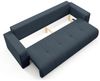 Sofa 3-Sitzer mit Schlaffunktion AUGUSTO in Stoff Wind Dunkelblau Bild 3
