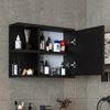 Roomart ADA Badmöbel – nur Spiegelschrank - H 45 x B 16 x T 60 cm • Schwarz-Eiche Bild 2