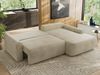 Ecksofa, L-förmiges, lose Kissen, DL-Schlaffunktion, (H 100 x T 187 x B 273 cm) - CUBO L - Velours Beige - rechte Seite Bild 3
