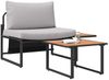 vidaXL Gartensofa-set 2 pcs Hellgrau Stahl 42004141 Bild 3