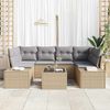 vidaXL Gartensofa-set mit Kissen 8 pcs Beige und Grau Poly-Rattan 3355629 Bild 3