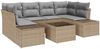 vidaXL Gartensofa-set mit Kissen 8 pcs Beige und Grau Poly-Rattan 3355629 Bild 2