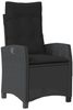 vidaXL 3-tlg. Garten-Essgruppe mit Kissen Schwarz Poly Rattan 3212752 Bild 5